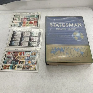 Harris Statesman Deluxe Stamp Album with some Stamps included - Picture 1 of 11