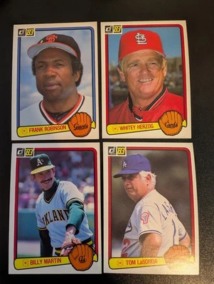 Donruss Managers 1983 - Lote de 4 tarjetas Foto 1 de 4