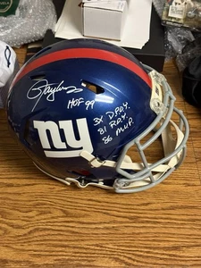 Lawrence Taylor Signed Authentic Giants Helmet Autograph BAS Inscriptions - Picture 1 of 5