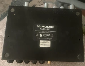 Interfaz de audio M-Audio ProFire 610 24 bits/192 kHz AU02-220PR no probada - Imagen 1 de 4