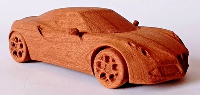 Modello Auto in Legno 1:16 – Ispirato ad Alfa Romeo 4C Regalo per Collezionisti - Immagine 1 di 4