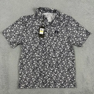 Under Armour Playoff 3.0 Polo Shirt Mens M Bear All Over Print Golf 1378677 - Picture 1 of 11