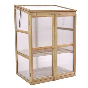 30 x 22 x 43 Inch Garden Portable Wooden Greenhouse - Color: Gray - Picture 1 of 5