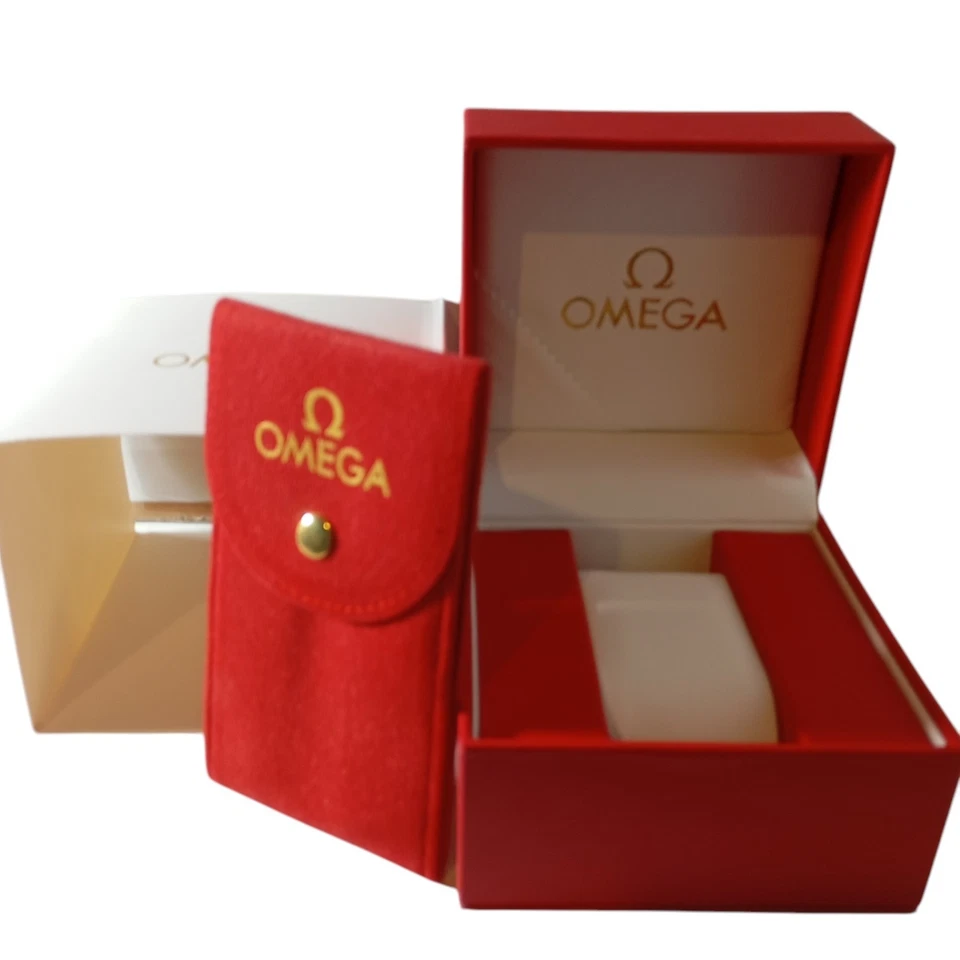 Omega Watch Box Red Leatherette Case - Image 1 of 4