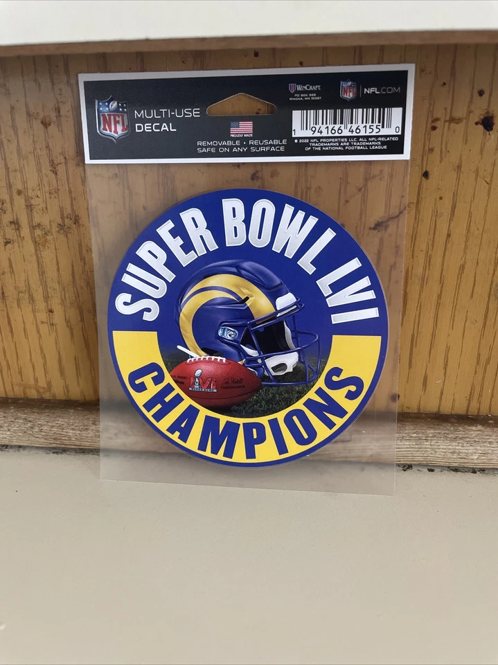 Calcomanía Rams Champions 🔥🔥4x4🔥🔥NFL Windows Laptop o Hydro Flask RAMS HOUSE 🏈 Foto 1 de 1