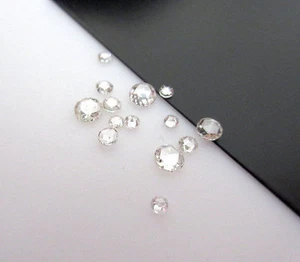 Anillo de diamantes naturales sueltos de diamantes talla rosa cabujón blanco transparente de 4 piezas de 3-4 mm  - Imagen 1 de 7