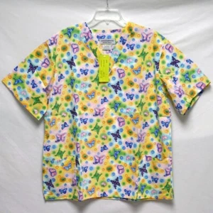 Women's Butterfly Scrubs Top - size Large (L)- Natural Uniforms - Natural Prints - Picture 1 of 3