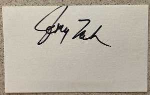 Jerry Zaks Signed Card 3X5 Tony Award Winner Lend Me a Tenor & Guys and Doll