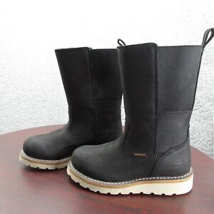 Carhartt Wellington Wedge Waterproof Boots Womens 6 Black Oil Slip Resistant