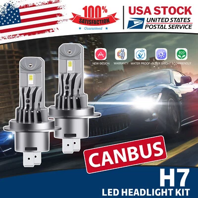 2 Piezas CANBUS H7 LED Faro Alto/Bajo Bombillas Blanco 6000K Para BMW 328i xDrive Foto 1 de 4