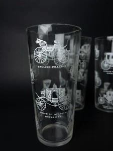 Vintage Libbey Gläser Longdrink Bargeschirr 4er Set / antike Autos - Bild 1 von 6