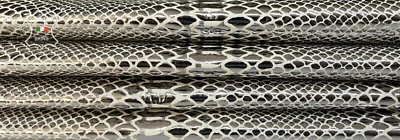 METALLIC LIGHT PLATINUM SNAKE PRINT On Goat Leather 4 skins 18sqf 0.9mm #B7837 - Image 1 of 4