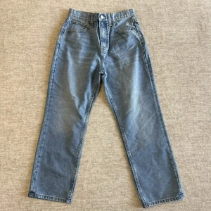 Old Navy Girls Medium Wash Blue High Rise Slouchy Straight Jeans Size 14 - Picture 1 of 3