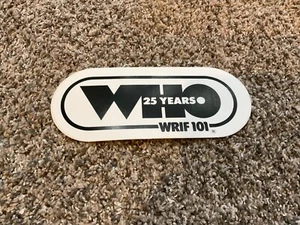 WRIF 101 FM Detroit Rock Radio WHO- 25 Years Bumper Sticker Vintage - Picture 1 of 2
