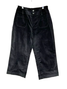 Studio Park x Amy Stran Wide-Leg Corduroy Pant A620521 Black Petite Size 6 New - Picture 1 of 8