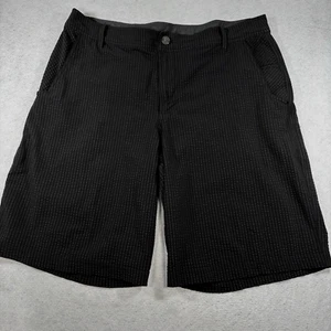 Lululemon Shorts Mens 38 Tag : 40 Kahuna Seersucker Chino 11” Inseam Black Grey - Picture 1 of 8
