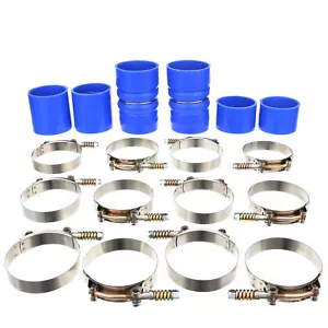 Heavy Duty Silicone Intercooler Boot Kit For 99.5-03 Ford F-250 F-350 7.3 Diesel - Picture 1 of 4