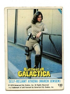1978 Battlestar Galactica Trading Card #130 Self-Reliant Athena (Maren Jensen)