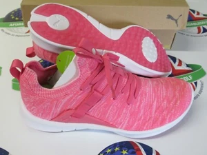 puma ladies laguna fusion knit golf shoes sunset pink-white uk size 4.5 - Picture 1 of 3