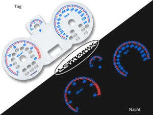 LETRONIX Plasma Tacho Tachoscheiben EL-Dash Opel Astra H 240Km/h 6000RPM - Picture 1 of 1