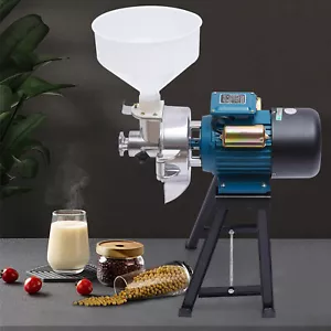 110V Elektrische Mahlwerk Mühle Getreide Mais Weizen Futter/Mehl Nass&Trocken Müsli Maschinen - Bild 1 von 11