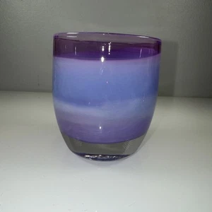 Glassybaby HYACINTH Purple Ombre Hand Blown Glass Votive Candle Holder - Picture 1 of 12