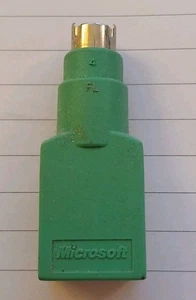 USB Buchse auf PS2 PS/2 Stecker Adapter Konverter Anschlüsse Tastatur Maus Adapter - Bild 1 von 5