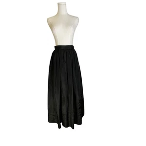 Maxi Falda Vintage Albert Capraro Negra Tafetán Plisada Parte Inferior Cóctel Talla 10 - Imagen 1 de 6