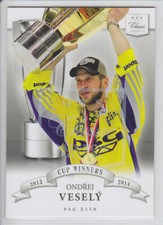 2014-15 OFS CLASSIC CZECH ONDREJ VESELY /49 RAINBOW PARALLEL CUP WINNERS Zlin