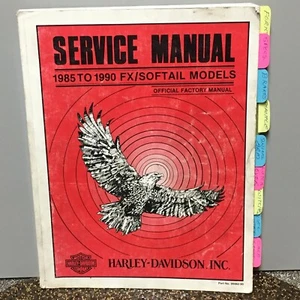 Harley Davidson FX Softail 1985-1990 manual de servicio Fat Boy Heritage Springer - Imagen 1 de 7