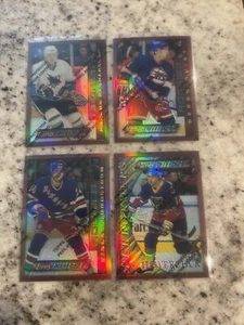 4 CARD LOT 1995 TOPPS FINEST REFRACTOR DALE HAWERCHUK NIKLAS SUNDSTROM #153 - Picture 1 of 7