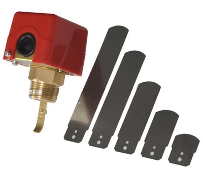 1" BSPP 220V 3A Water Paddle Flow Switch Thread Connection SPDT Contacts Red - Image 1 of 4