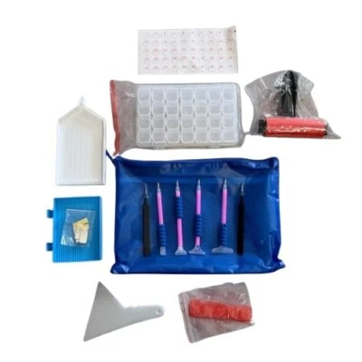 Diamond Painting Aufbewahrungsbox Zubehör Set Organizer Weltbild 15-Teilig