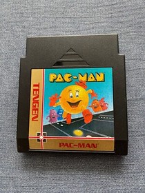IA Pac-Man Tengen Black Cart NES Great Shape