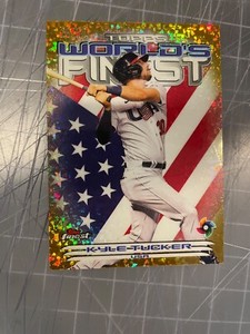 2023 TOPPS FINEST KYLE TUCKER ASTROS HOT BOX GOLD DIAMOND REFRACTOR CARD 28/50