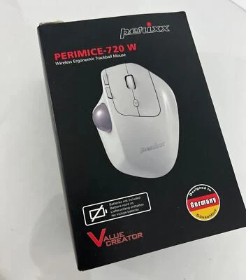 Perixx Perimice 720 W Wireless Dual Mode 34mm Trackball Aouse Adjustable Angle - Image 1 of 4