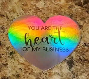 Thank You Cards for Small Business Holographic Rainbow Box Of 150 💜 - Picture 1 of 22