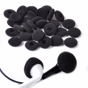 30PCS Black Soft Foam Sponge Ear Pad Earbud Cap For Headphone Earphone Cover-NA - Picture 1 of 6