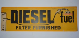 1960s RARE OLD VINTAGE MFA OIL SIGN OIL CAN ADVERTISING SIGN MFA DIESEL FUEL GAS - Picture 1 of 24