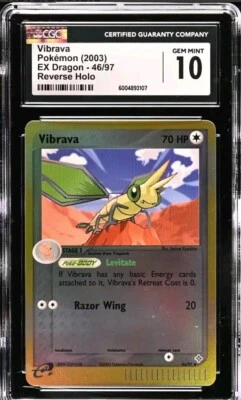 Vibrava 46/97 EX Dragon Reverse Holo CGC 10 Gem Mint PSA BGS - Image 1 of 3