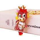 Chinese Zodiac Dragon Rhinestone Keychain Sparkling Dragon Keyring Bag Penda _cu