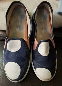 Mini Boden trainer Pumps Older Girls Shoes Navy Spot Canvas UK 5 Euro 38 - Picture 1 of 4