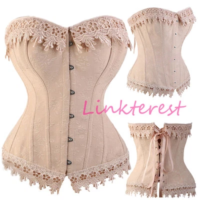 Mujeres Bustier Lencería Cintura Corsé Vestido Ajustador Entrenador Prendas moldeadoras Steampunk EE. UU. Foto 1 de 4
