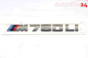 BMW G12 7 Series 760LI M TRI COLOR EMBLEM LOGO BADGE GENUINE OEM NEW RARE SILVER - Picture 1 of 4