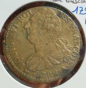 louis XVI ♦ 2 Sols aux Faisceaux ♦ 1792 A ♦ PARIS ♦ BRONZE RARE ! SUPERBE ! - Imagen 1 de 2