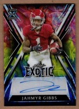 2023 LEAF EXOTIC KALEIDOSCOPE PARROT AUTO #BAJG1 JAHMYR GIBBS #1/6