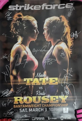 Strikeforce: Tate vs. Rousey  Signed By Poster (SBC) Limited Edition UFC RARE#50 Cover