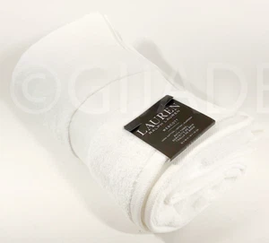 Toalla de baño Lauren Ralph Lauren Wescott blanca 30" X 56" 100 % algodón nueva - Imagen 1 de 8