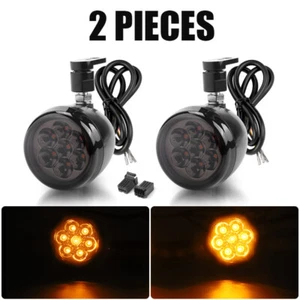 Motorcycle LED Front Turn Signal Lights for Sportster XL 883 1200 Softail Dyna - Bild 1 von 11