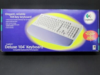 Logitech Deluxe 104 Keyboard, New in Sealed Box - Image 1 of 4